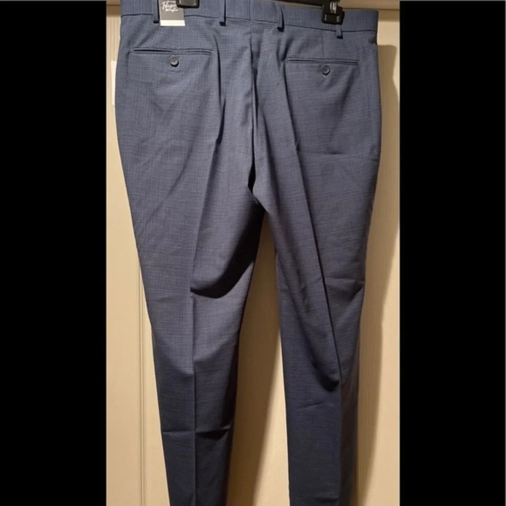 Original Penguin Flat Front Slim Fit Trousers, Blue, Size 38R, EUC - Picture 5 of 7